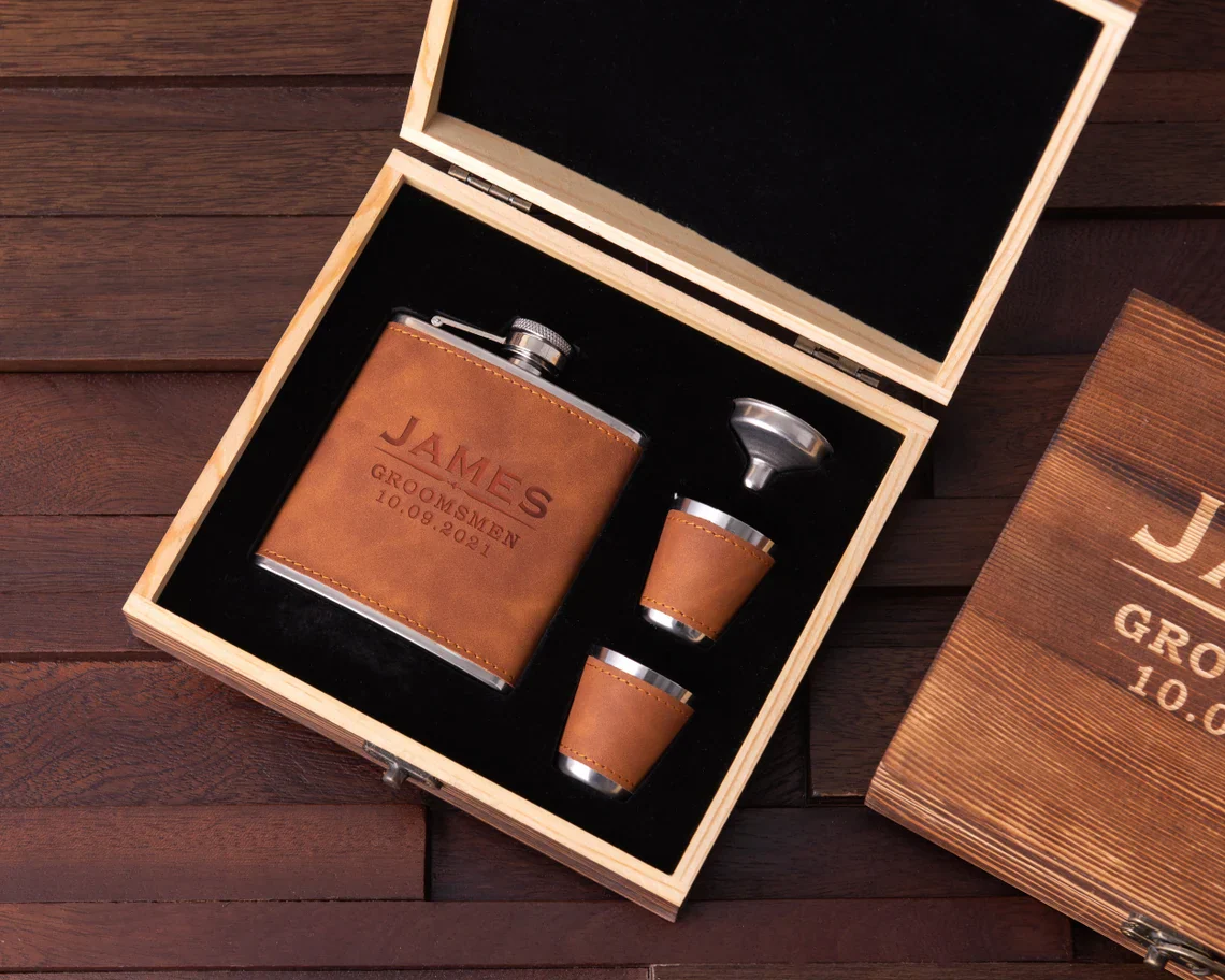 personalizedgroomsmengifts groomsmenproposalboxset bottleopenerandflaskingroomsmangiftbo